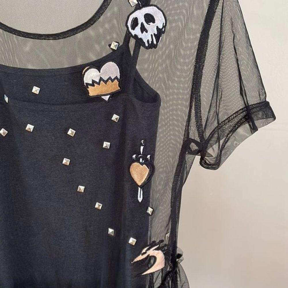 Disney Black Sheer Midi Dress with Fun Accents - Picture 6 of 9